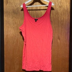 torrid Sleeveless Scoop Tank in Coral